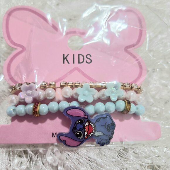 Lot of 12 pcs x 3 Girl'S Stitch Summer Brazalet Jewelry Set - Picture 10 of 16